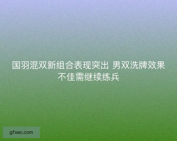 国羽混双新组合表现突出 男双洗牌效果不佳需继续练兵
