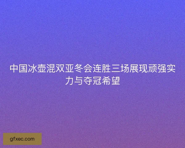 中国冰壶混双亚冬会连胜三场展现顽强实力与夺冠希望